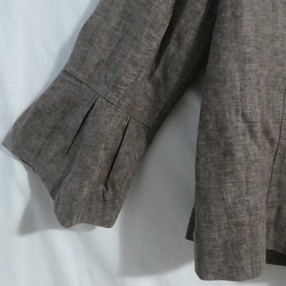 DELICIOUS | large | 100% cotton | Linen-Like Blazer | Faux Pockets | 3 Buttons - Picture 9 of 12